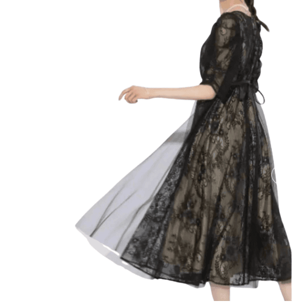 パーティドレス　チュールレイヤードドレス　ワンピースドレス