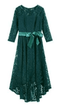 結婚式お呼ばれドレス エレガントフレアレースドレス