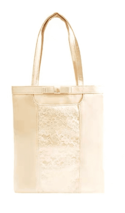 結婚式お呼ばれドレス　レースが上品　トート風ハンドバッグ