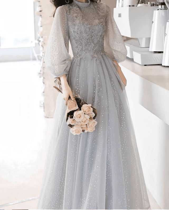 結婚式お呼ばれドレス スパンコールシフォンワンピースドレス