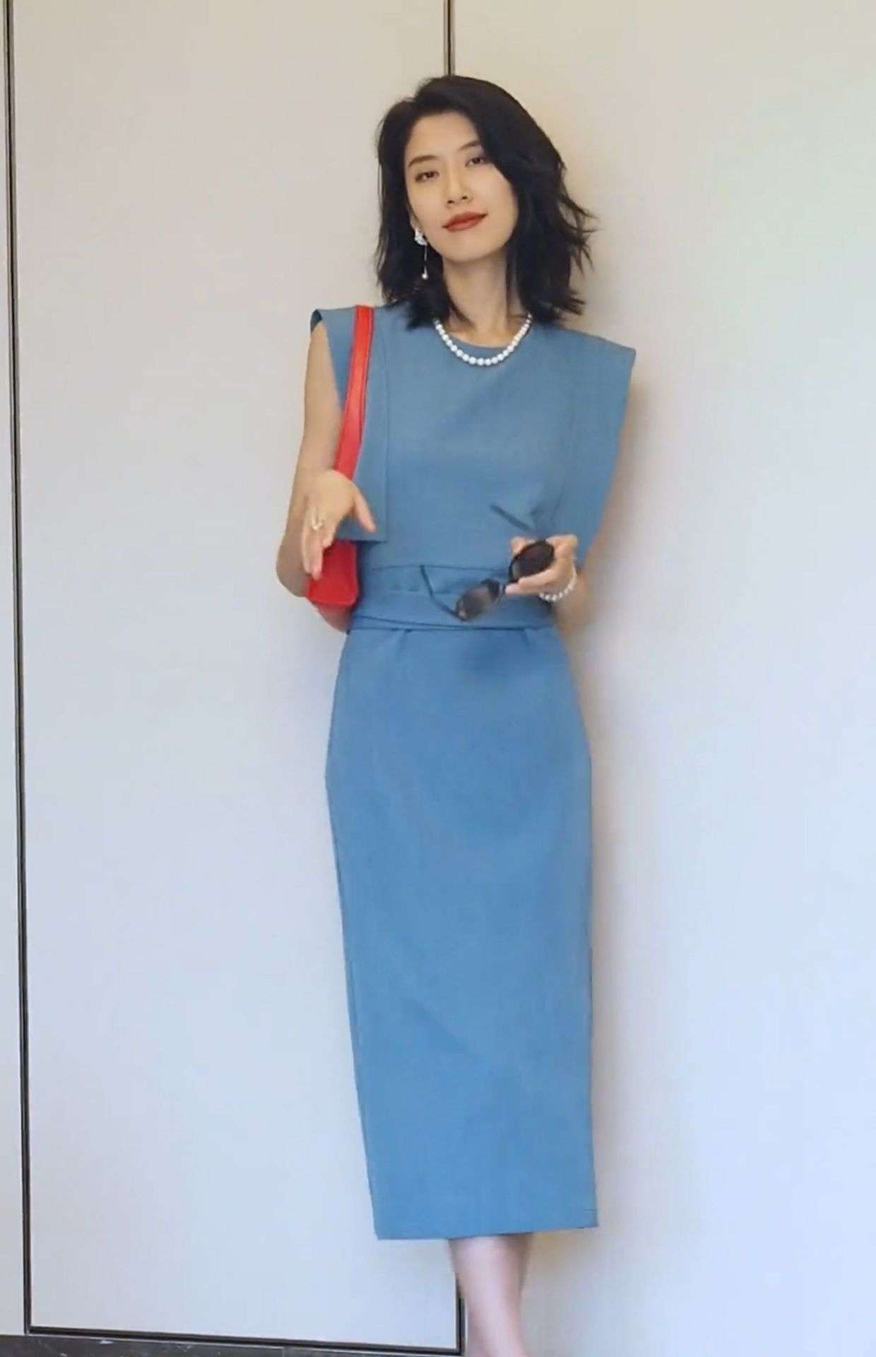 結婚式お呼ばれドレス  エレガントノースリーブロングワンピース