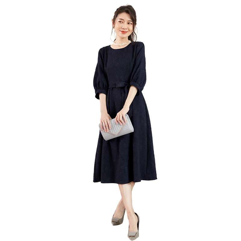 結婚式お呼ばれドレス シックなエレガンスワンピース