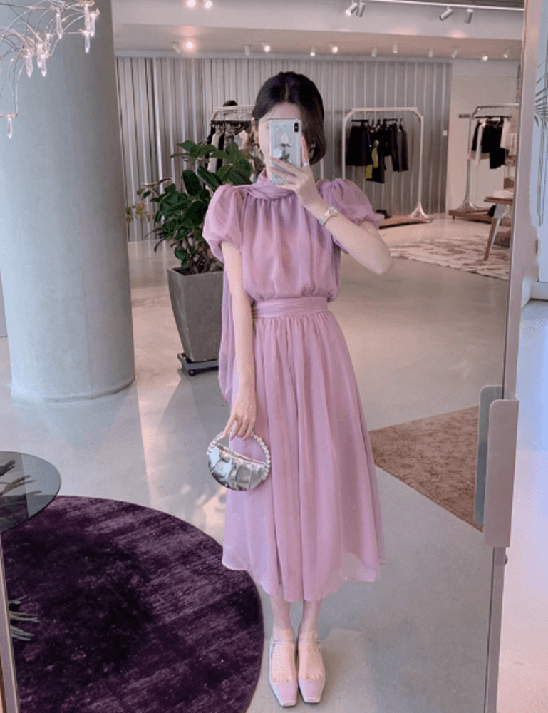 パーティドレス ゆるゆるシルエットのセットアップ ワンピースドレス