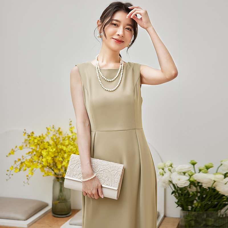 結婚式お呼ばれドレス シフォンレース華麗ドレス