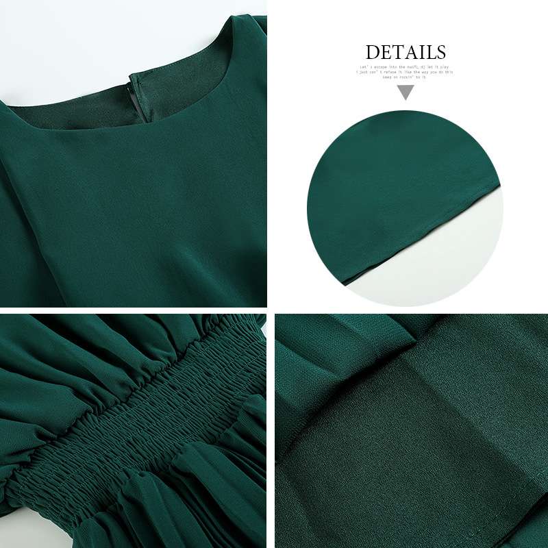 シフォンプリーツエレガンスドレス