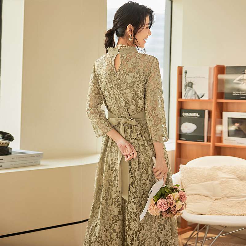 結婚式お呼ばれドレス シックレースデザイン結婚式お呼ばれドレス