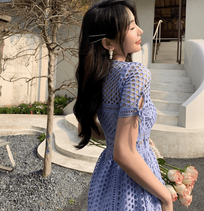 結婚式お呼ばれドレス服Aラインレースドレス