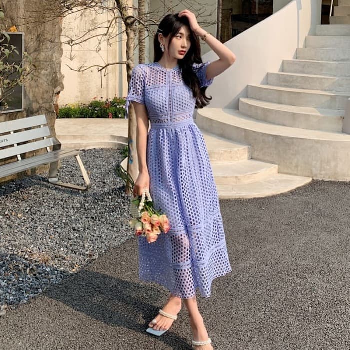 結婚式お呼ばれドレス服Aラインレースドレス