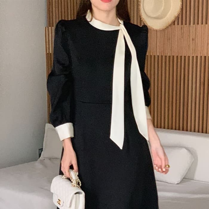 結婚式お呼ばれドレス服ドレス2wayボウタイドレス
