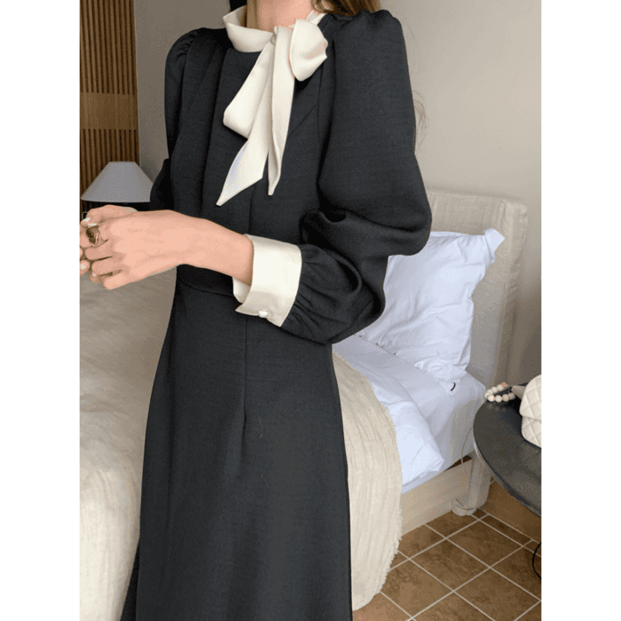 結婚式お呼ばれドレス服ドレス2wayボウタイドレス